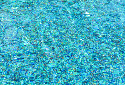 绿松石的游泳池游泳池中蓝色波纹流水的模糊本底平铺天设计图片