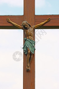耶稣在十字架上被钉死在上帝的象征永恒的爱宗教救恩背景