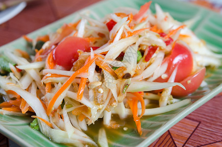 受欢迎的木瓜饮食泰国人民流行材泰国传统辣味食物泰语品图片