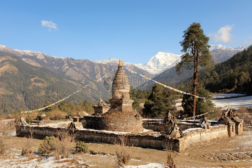 亚洲人尼泊尔珠穆峰地区佛教节尼泊尔喜马拉雅山图片