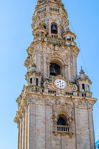 象征西班牙语宗教建筑圣地亚哥德康波斯特拉大教堂西班牙朝圣场所宗教的图片
