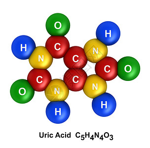 硫酸软骨素蓝色的3d在白背景上分离的硫酸子结构3d转化Atoms代表为有色和化学符号氢H蓝色氧绿氮N黄碳C红编码的球体渲染科学设计图片