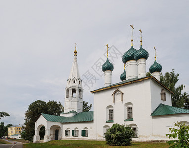 钟楼旅游正统俄罗斯亚拉夫的圣尼古教堂建于俄罗斯1695年图片