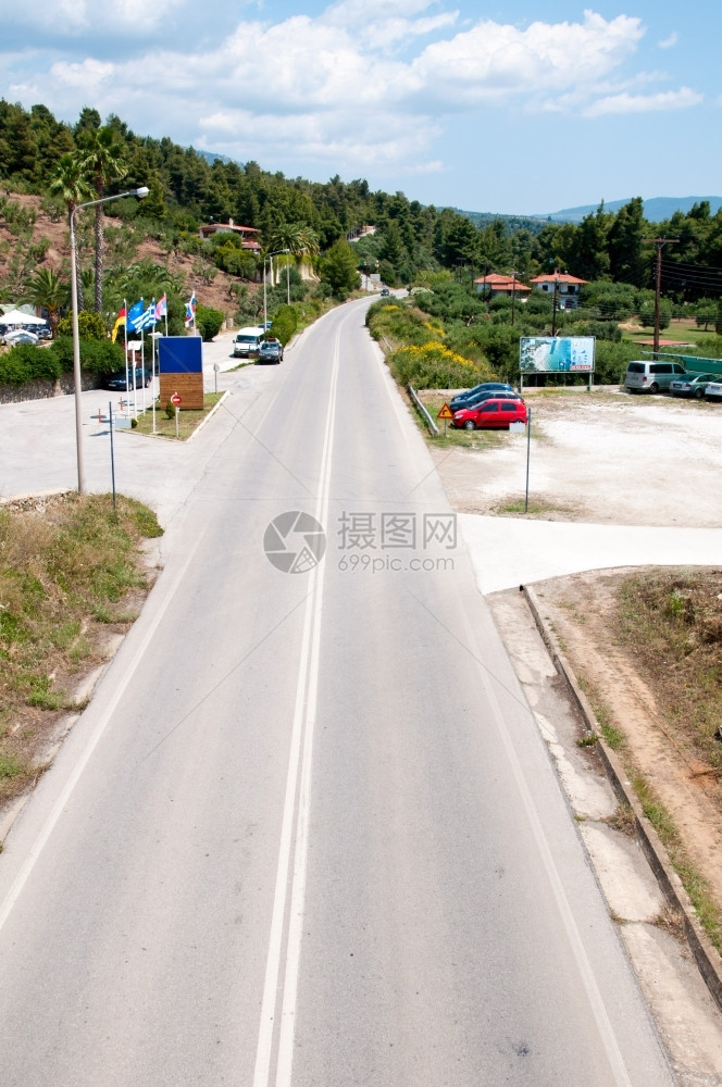 当地的希腊度假胜当公路线欧洲图片