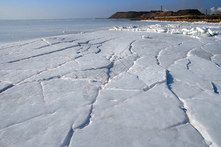 冷冻的冬海冰雪中背景北极气候天图片