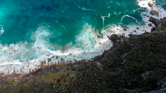 国民沿海洋的美丽岸线空中景象公园支撑图片