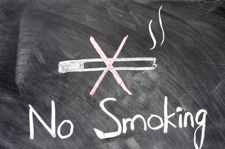 白种人黑板上禁止吸烟辞职抽象的图片