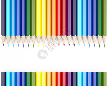 颜色彩虹3d白底色铅笔制作素描图片