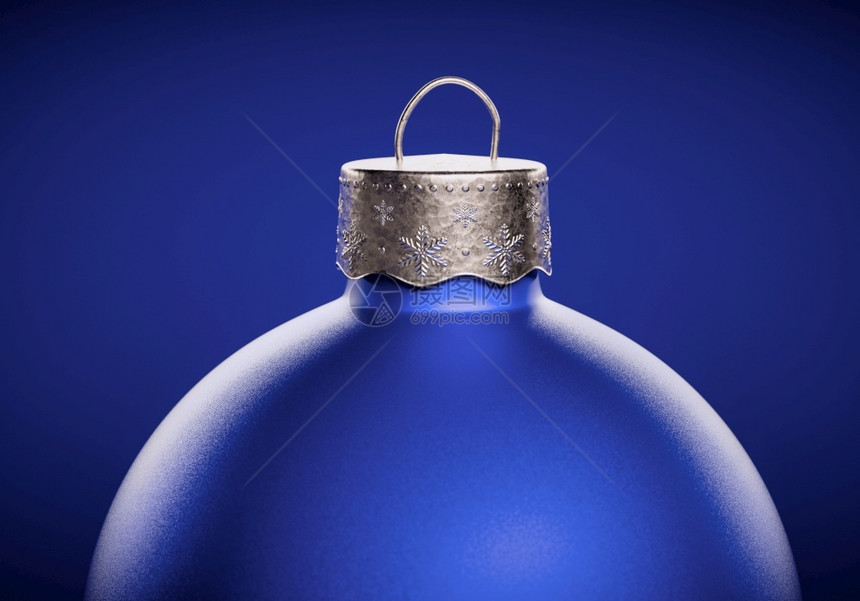 电灯泡装饰结霜皇家蓝色圣诞舞会与冬季主题帽子圣诞装饰品从最顶级圣诞装饰中照亮节庆气氛概念光滑的图片
