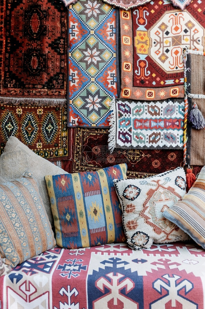 有色彩传统型枕头室内装饰等详细图象节有质感的图片