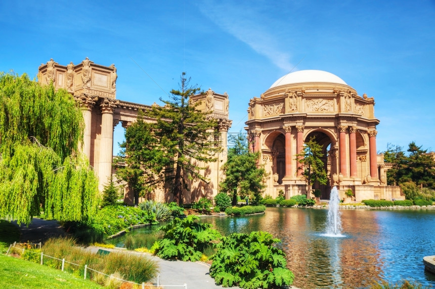 加利福尼亚州旧金山美术宫艺厅圣弗朗西斯科幻旅游地标图片