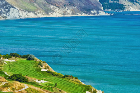 链接绿色黑海岸高尔夫球场海岸高尔夫球场支撑图片