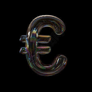 这个杀手不太冷沟通有关的不是欧元泡沫货币符号3D透明货币符号孤立在黑色背景上这个字母表完美地用于与水儿童脆弱有关但不仅限于水的创造插图但不限于设计图片