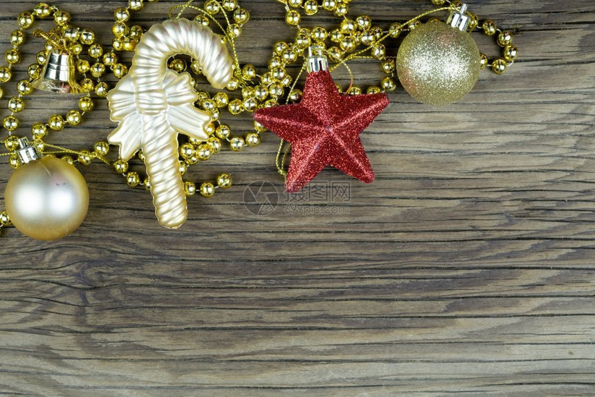 问候庆典木头带有复制空间的旧木背景圣诞装饰品图片