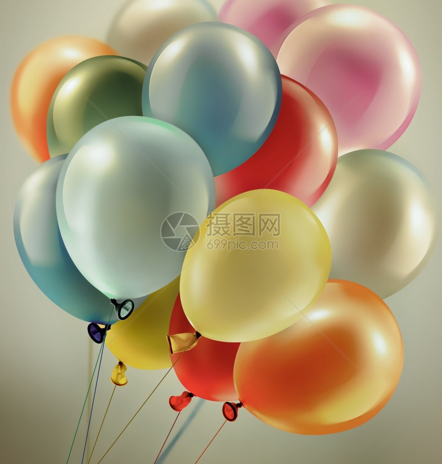 狂欢庆典亮彩气球图片