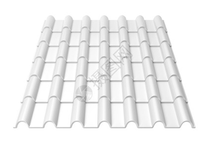 屋顶瓦片使成为家白色背景上孤立的屋顶牌砖3d插图新的设计图片