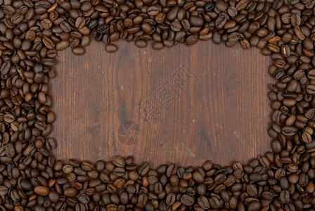 咖啡豆边框背景图片