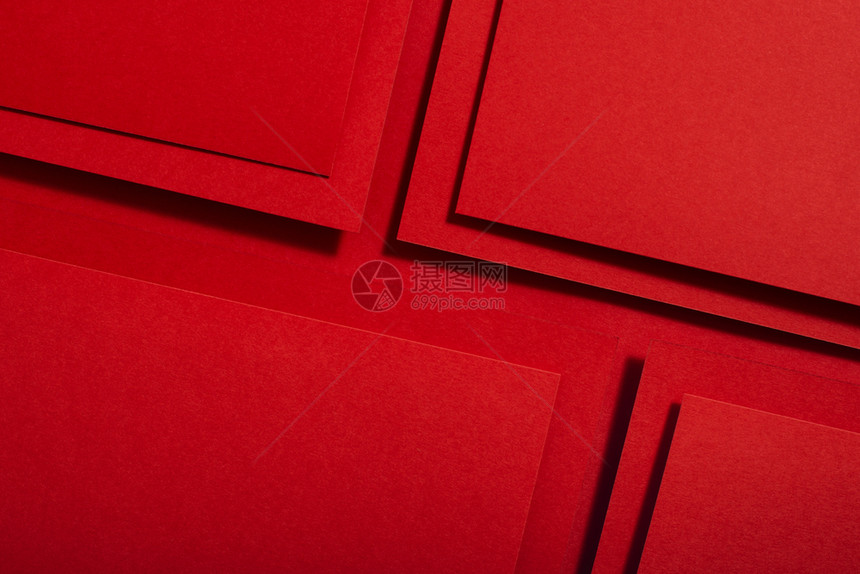 光滑的生活极简主义红纸材料设计几何单色形状壁纸设计背景图片