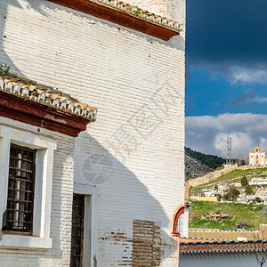 墙格拉纳达教堂西班牙南部安达卢西亚的宗教建筑外部细节图片