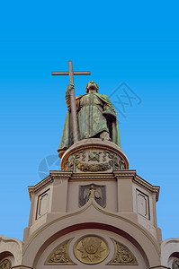 乌克兰基辅鲁斯圣弗拉米尔亲王纪念碑雕像欧洲基辅乌克兰图片