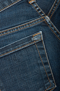 织物缝蓝色牛仔裤背面口袋景或纹理传统的图片