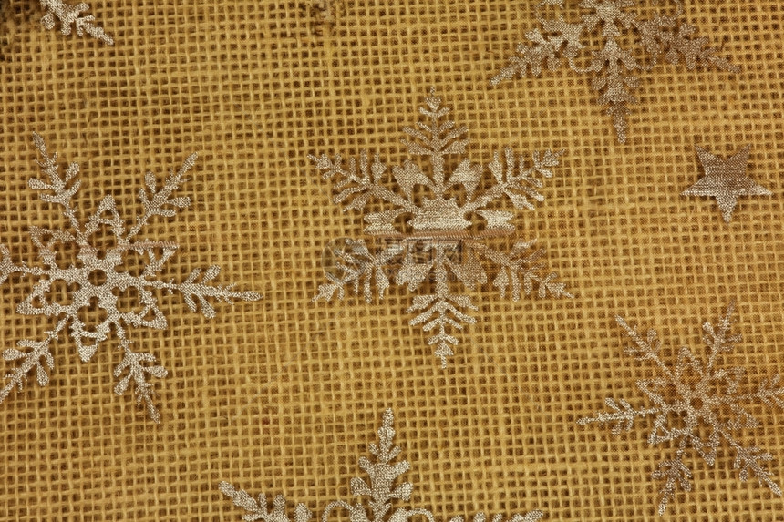框架象征圣诞装饰品有趣的背景银星在地板上有厚的胸罩带绳索材料平板从顶部水视图复古的图片