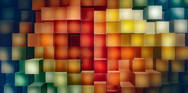 光亮多彩方形全屏的抽象背景墙纸明亮的装饰图片