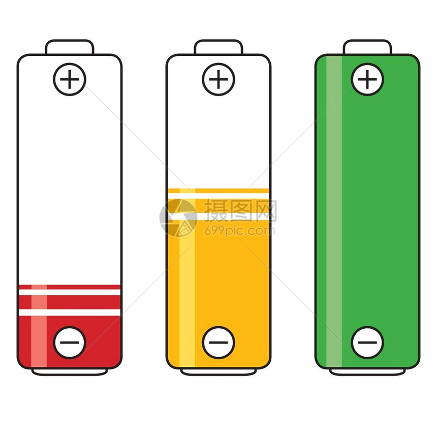 等级电压低充和全池力能水平符号矢量图形向图片