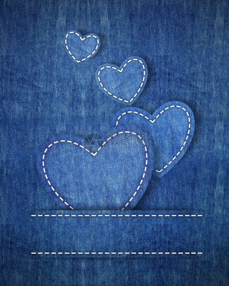 缝纫垃圾摇滚珍的心脏背景卡纺织品图片