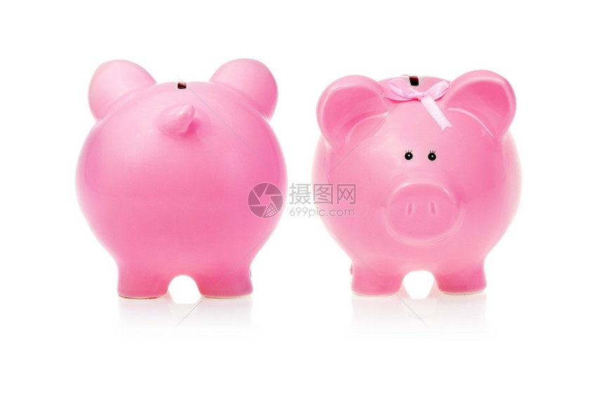 Pigpig银行双视图点商业粉色的金融图片
