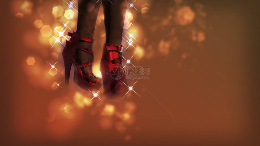 红色的优雅服装穿红鞋的女腿3日女双腿穿红鞋图片