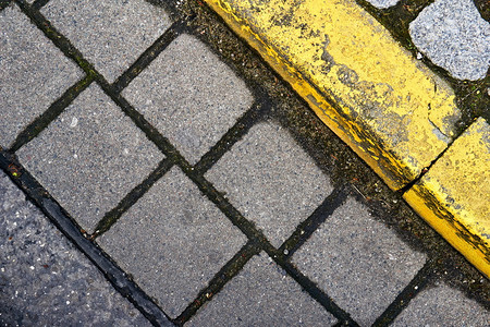 结石马赛克鹅卵城市道路地面上的可塑石块图片