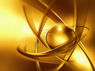 以球会友力量衰变抽象的金色原子以科学背景而关闭金的设计图片