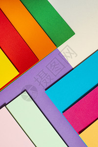 抽象的蓝色彩折叠纸材料设计色谱纸上彩虹坡度图片