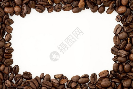 咖啡豆边框背景图片