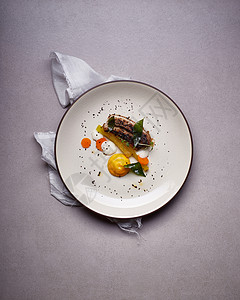 美丽的蔬菜配料餐盘上美味的食物精餐盘子有创意的餐厅大概念图片