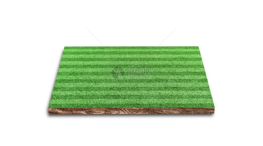 玩户外插图3D足球草坪绿色地足球场白背景孤立的美式足球场图片
