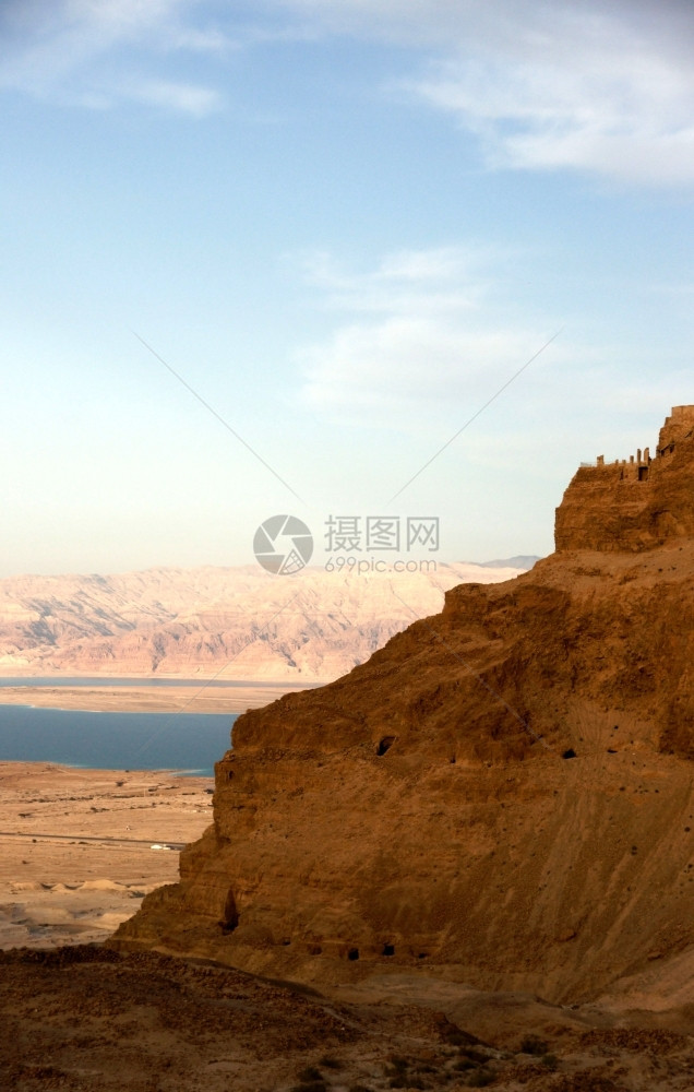 自由以色列的马萨达和死海旅行世界遗产址沙漠游客图片
