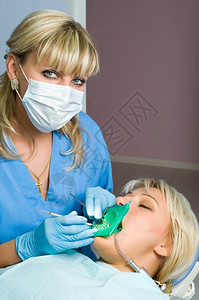 仪器考试星光牙科医生和病人牙腔充填科停用背景图片