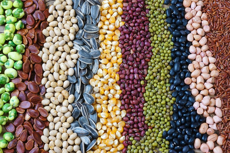 收集亚洲的谷物种子豆类和农产品是健康食营养饮和纤维品越南市场的图片