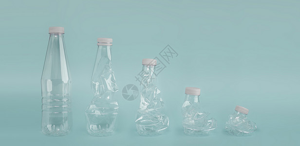 矿物浪费零废运动概念减少从高到低塑料瓶装产品布局污染图片