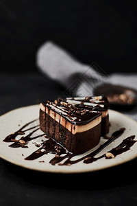 巧克力切片蛋糕图片