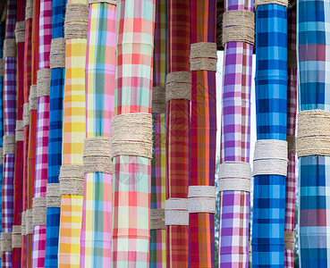卷麻织物农村场装饰的拉衣布花柱选定重点图片
