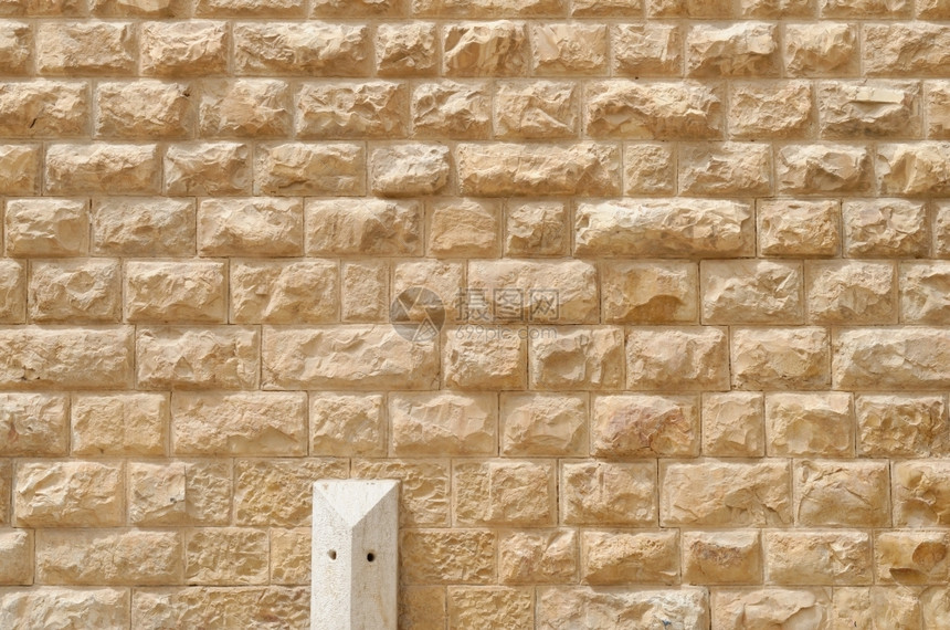 耶路撒冷石墙由粗黄块组成的墙纹理风化图片