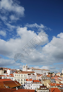 葡萄牙里斯本SaoVicentedeFora教堂美丽的城市景色观地标图片
