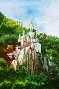 风景乌克兰拉夫斯维亚托戈尔克内部的手图片