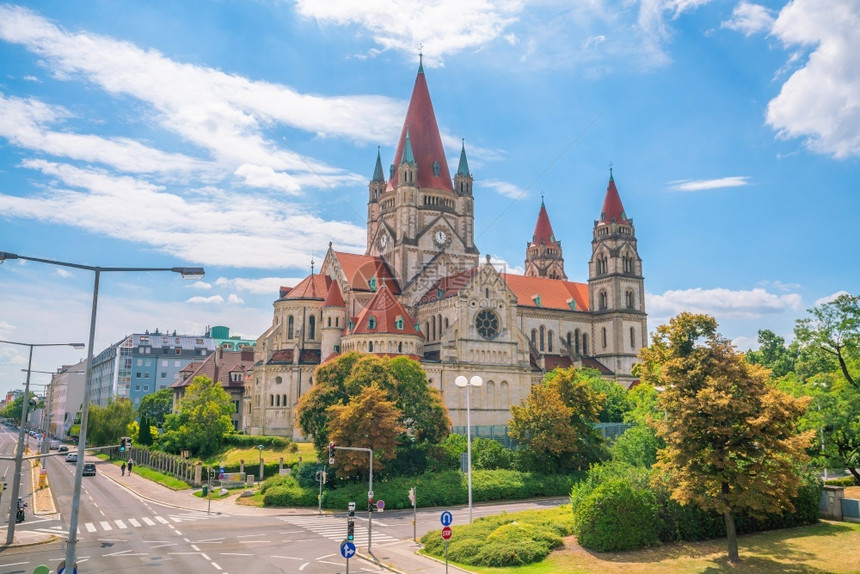 奥地利维也纳Mexikoplatz的阿西教堂HeiligerFranz旅游宗教的图片