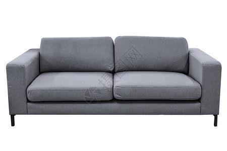 人类工程学的新当代在白色背景上孤立的现代灰色沙发图片