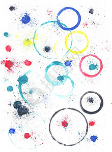纸页上的多彩色污点溅射团体克拉夫琴科背景图片