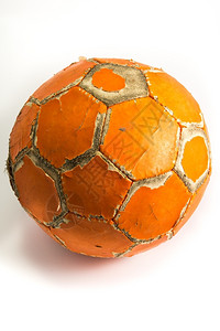 覆盖巴西磨旧的橙色足球乐趣图片